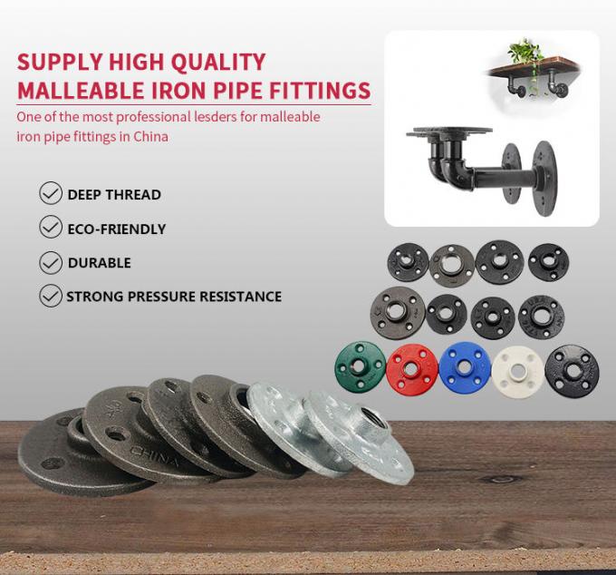 DELLOK 1/2' 3/4" Bsp หญิง Threaded ท่อเหล็กอ่อนโยน 2