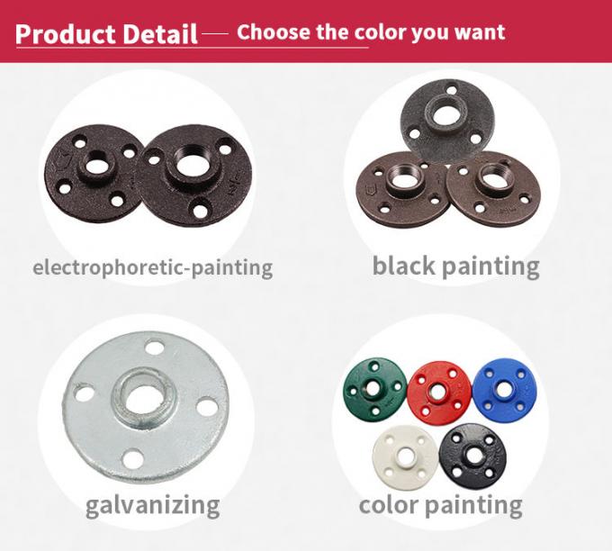 DELLOK 1/2' 3/4" Bsp หญิง Threaded ท่อเหล็กอ่อนโยน 0