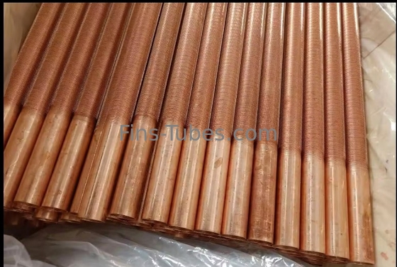 อลูมิเนียม Fin Rolling Extruded Fin Tube With Smooth Edge Hydro Test กว้างภายนอก 3-25 มม