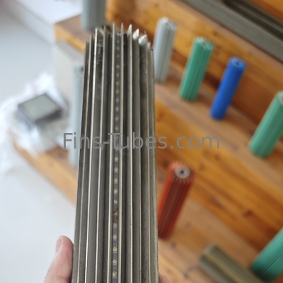 DELLOK ประสิทธิภาพท่อปีกเหล็กที่มี 12FPI นาที ความสูงปิน 10mm ท่ออลูมิเนียม